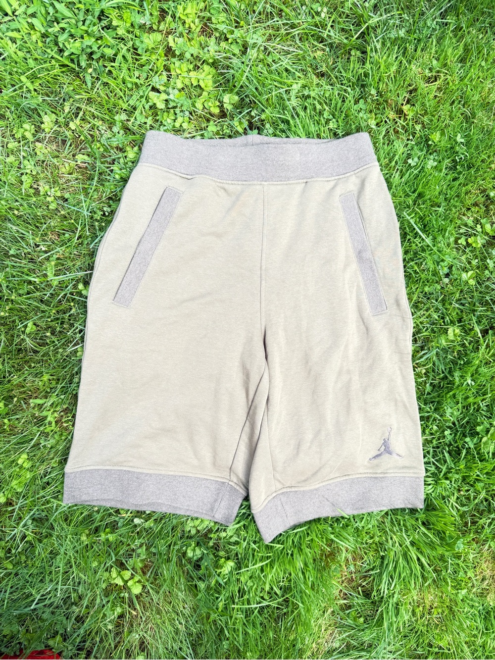 Jordan Boys' Khaki/Taupe Athletic Shorts